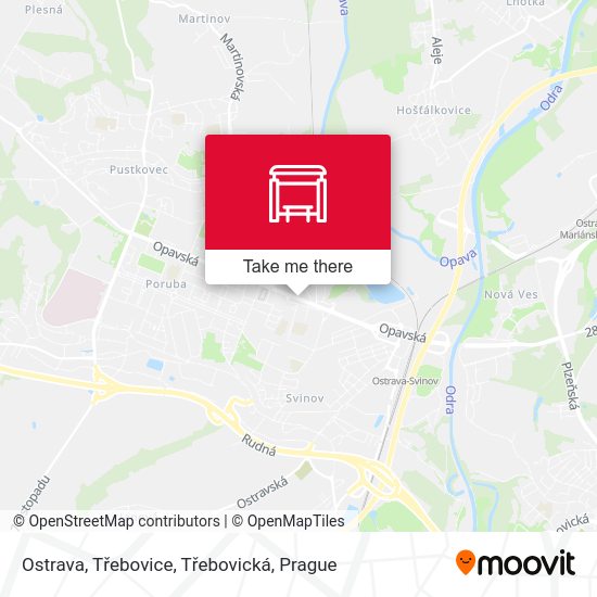 Ostrava, Třebovice, Třebovická map