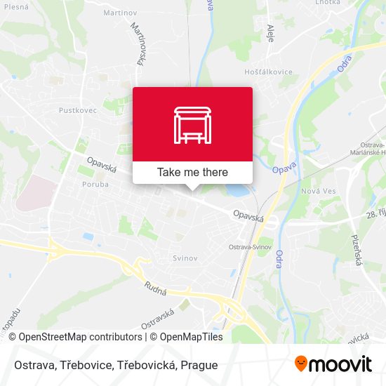 Ostrava, Třebovice, Třebovická map