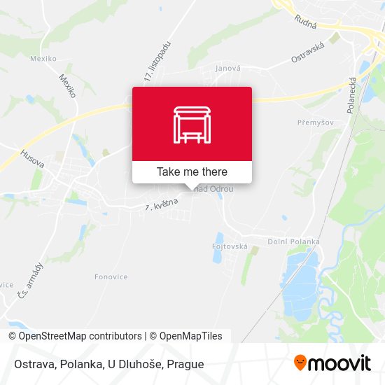 Карта Ostrava, Polanka, U Dluhoše