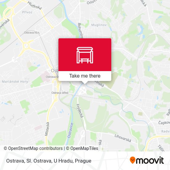 Ostrava, Sl. Ostrava, U Hradu map