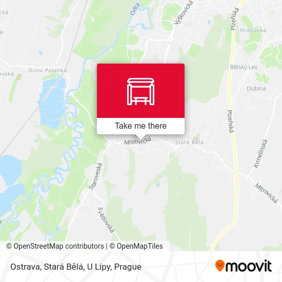 Карта Ostrava, Stará Bělá, U Lípy
