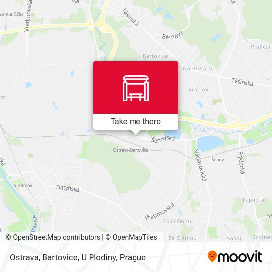 Карта Ostrava, Bartovice, U Plodiny