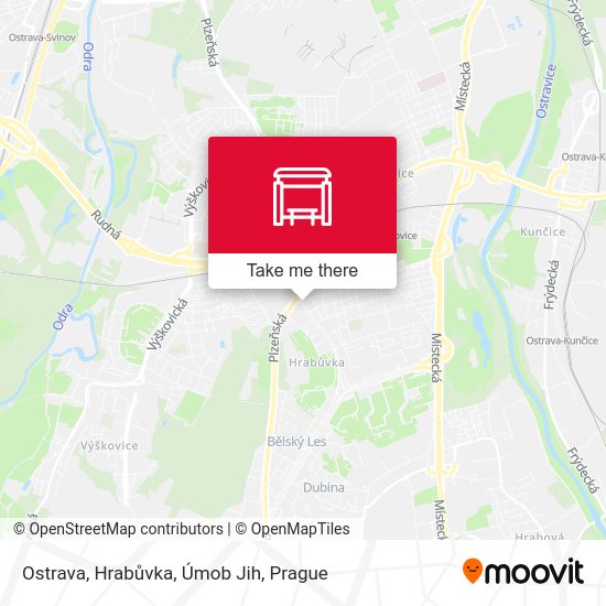 Ostrava, Hrabůvka, Úmob Jih map