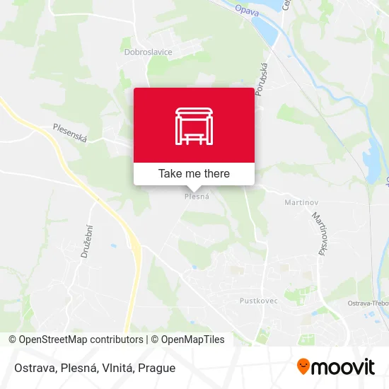 Карта Ostrava, Plesná, Vlnitá