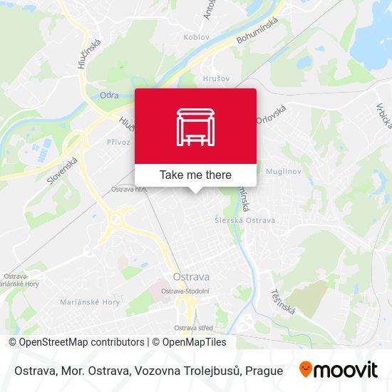 Ostrava, Mor. Ostrava, Vozovna Trolejbusů map