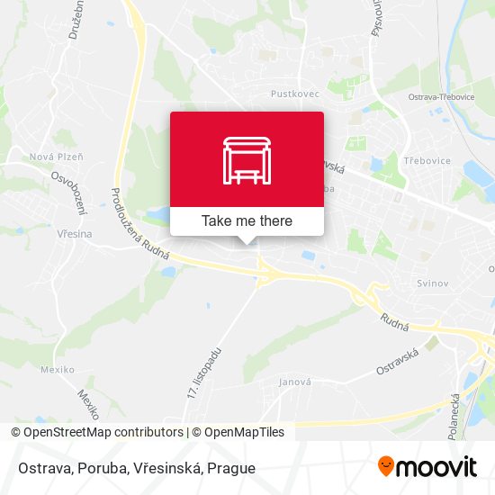Ostrava, Poruba, Vřesinská map