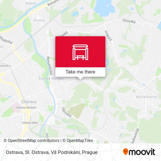 Ostrava, Sl. Ostrava, Vš Podnikání map