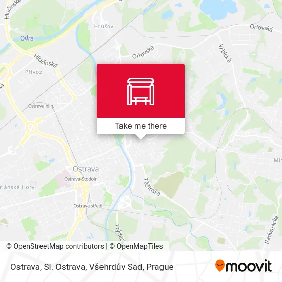 Карта Ostrava, Sl. Ostrava, Všehrdův Sad