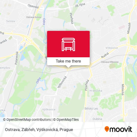 Ostrava, Zábřeh, Výškovická map