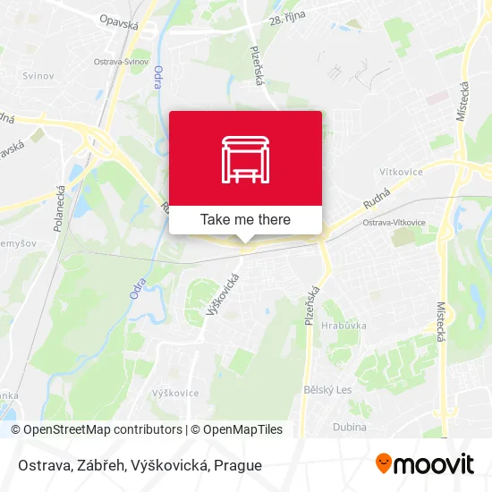 Карта Ostrava, Zábřeh, Výškovická