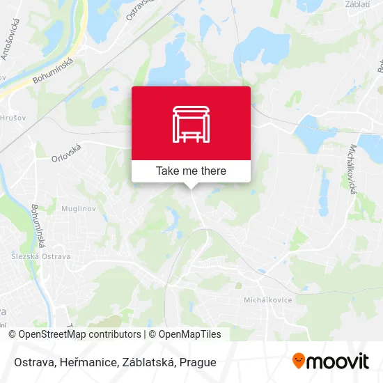 Карта Ostrava, Heřmanice, Záblatská