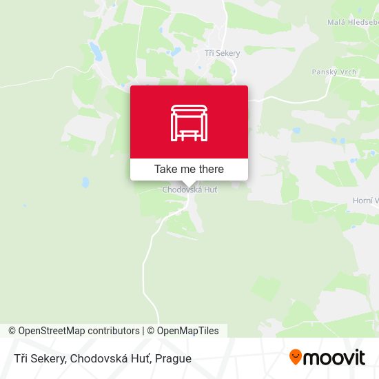 Tři Sekery, Chodovská Huť map