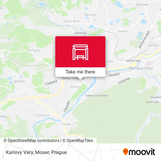 Карта Karlovy Vary, Moser