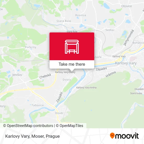 Карта Karlovy Vary, Moser