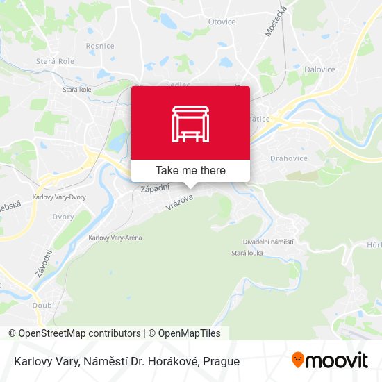 Karlovy Vary, Náměstí Dr. Horákové map