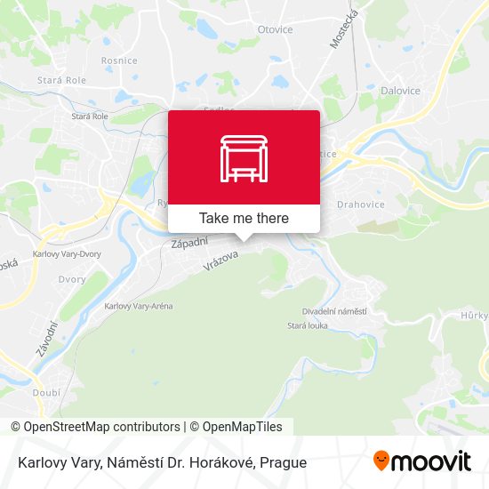 Karlovy Vary, Náměstí Dr. Horákové map
