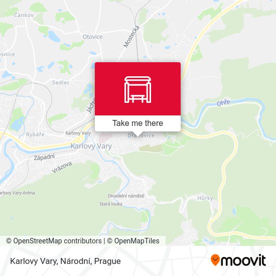 Karlovy Vary, Národní map