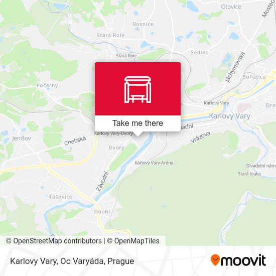 Karlovy Vary, Oc Varyáda map