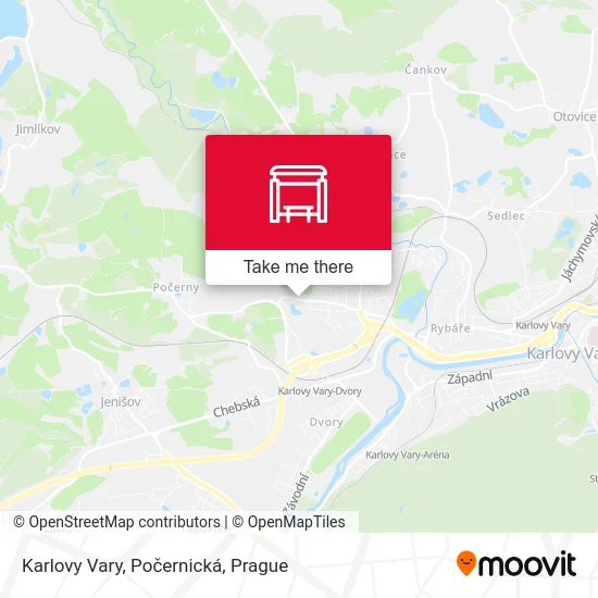 Карта Karlovy Vary, Počernická
