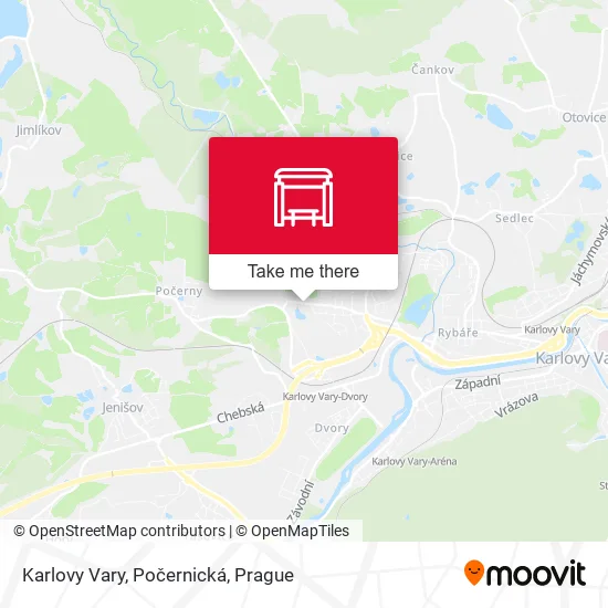 Карта Karlovy Vary, Počernická
