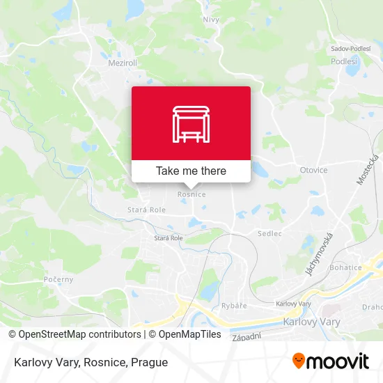 Карта Karlovy Vary, Rosnice