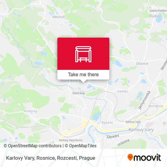 Karlovy Vary, Rosnice, Rozcestí map