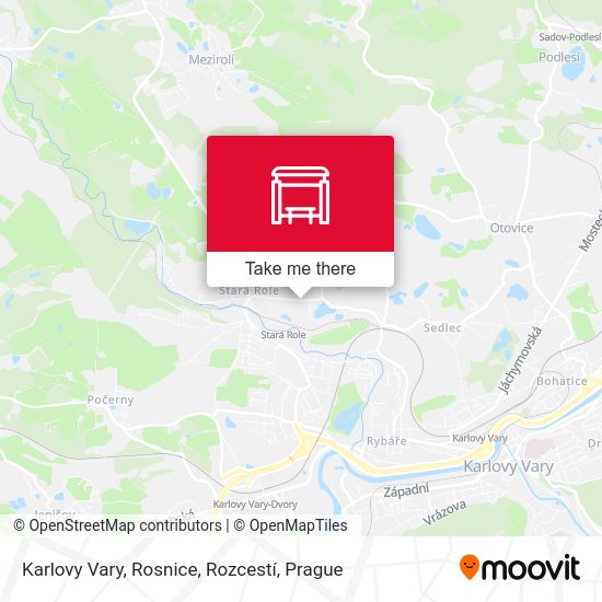 Karlovy Vary, Rosnice, Rozcestí map