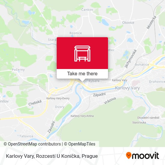 Karlovy Vary, Rozcestí U Koníčka map