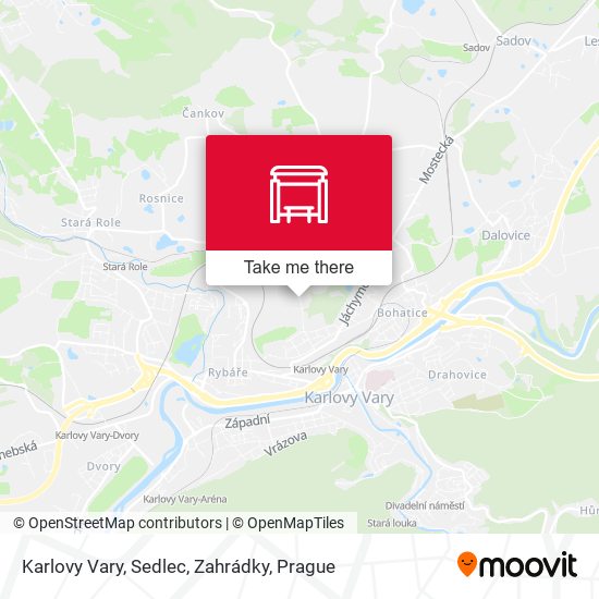 Karlovy Vary, Sedlec, Zahrádky map