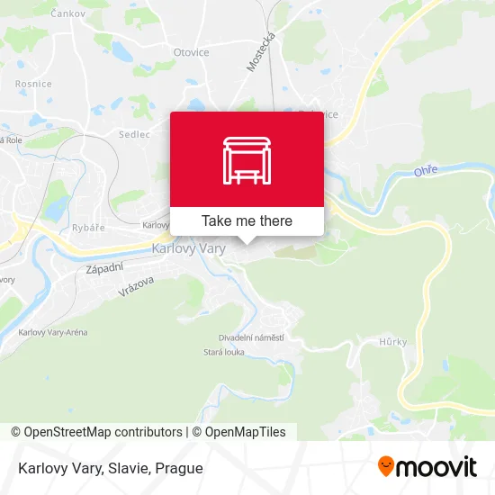 Карта Karlovy Vary, Slavie
