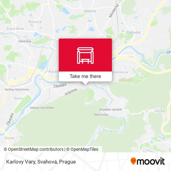 Карта Karlovy Vary, Svahová