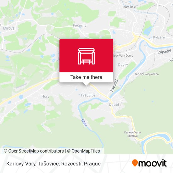 Karlovy Vary, Tašovice, Rozcestí map