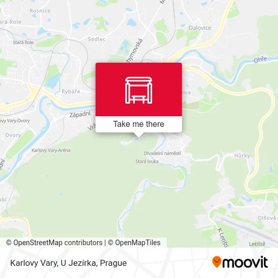 Карта Karlovy Vary, U Jezírka
