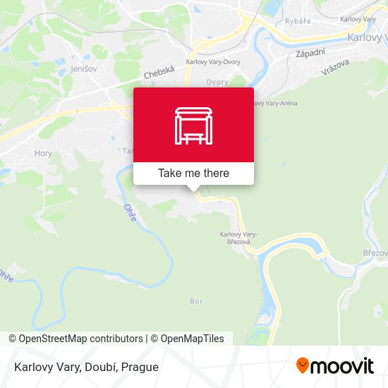 Karlovy Vary, Doubí map