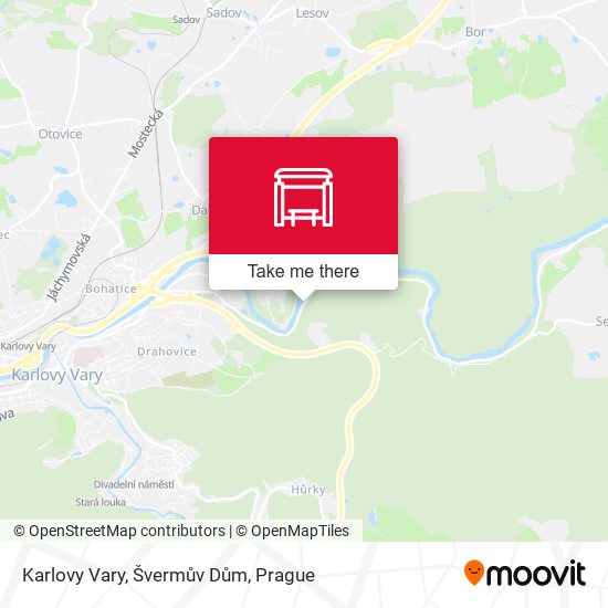 Karlovy Vary, Švermův Dům map