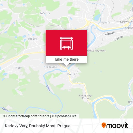 Karlovy Vary, Doubský Most map