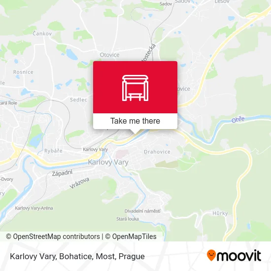 Карта Karlovy Vary, Bohatice, Most
