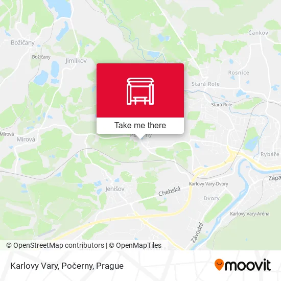 Карта Karlovy Vary, Počerny