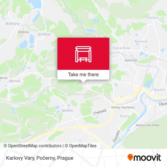 Karlovy Vary, Počerny map