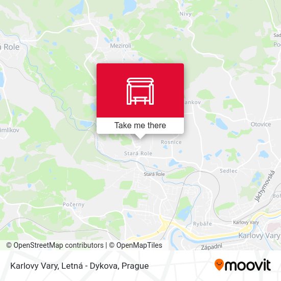 Karlovy Vary, Letná - Dykova map