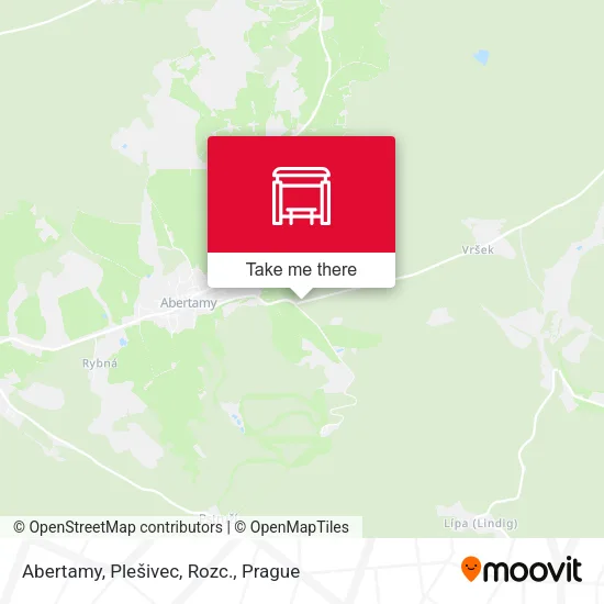 Карта Abertamy, Plešivec, Rozc.