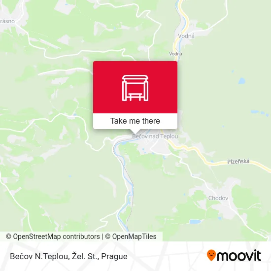 Карта Bečov N.Teplou, Žel. St.