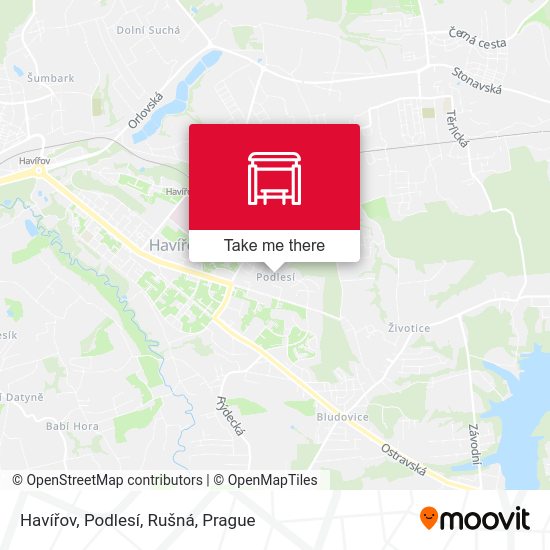 Havířov, Podlesí, Rušná map