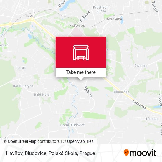 Havířov, Bludovice, Polská Škola map