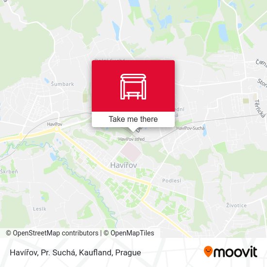 Havířov, Pr. Suchá, Kaufland map