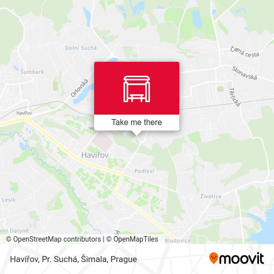 Havířov, Pr. Suchá, Šimala map
