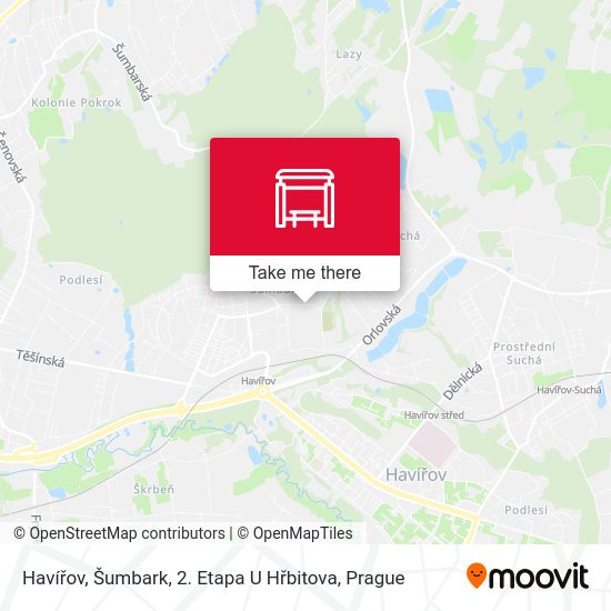 Havířov, Šumbark, 2. Etapa U Hřbitova map
