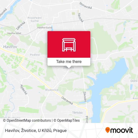 Havířov, Životice, U Křížů map