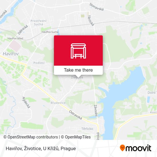 Havířov, Životice, U Křížů map