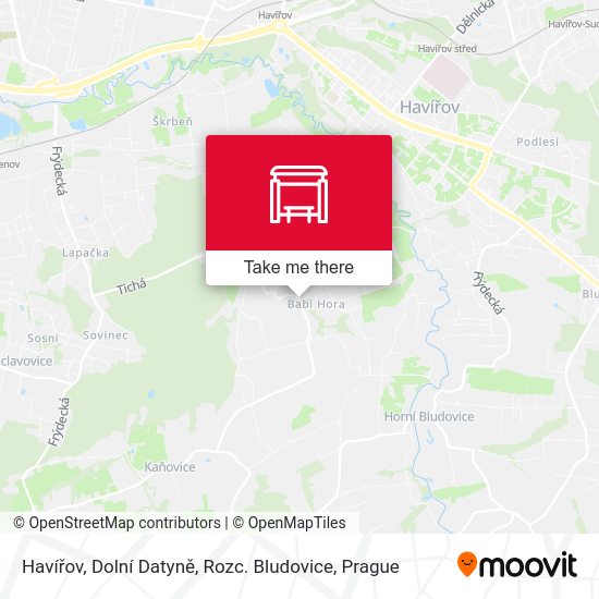 Havířov, Dolní Datyně, Rozc. Bludovice map
